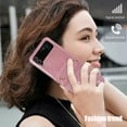 thumbnail image 6 of Galaxy Z Flip 4 Case with Shoulder Strap Lanyard, Allytech Glitter PU Leather Card Holder Pocket Removable Crossbody Strap Case for Samsung Galaxy Z Flip 4 5G 2022, Pink, 6 of 10