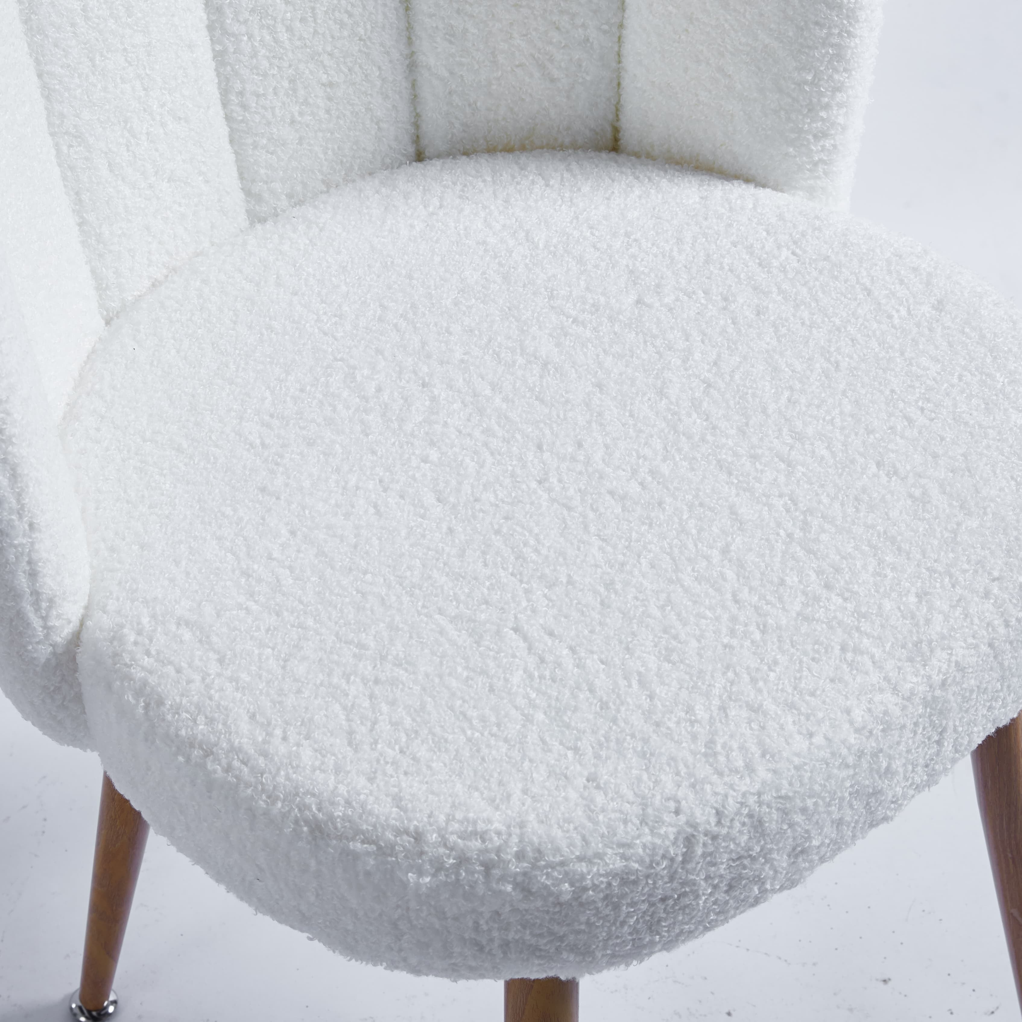 MAYEERTY Modern White Dining Chair Dining Living Room Set of 2