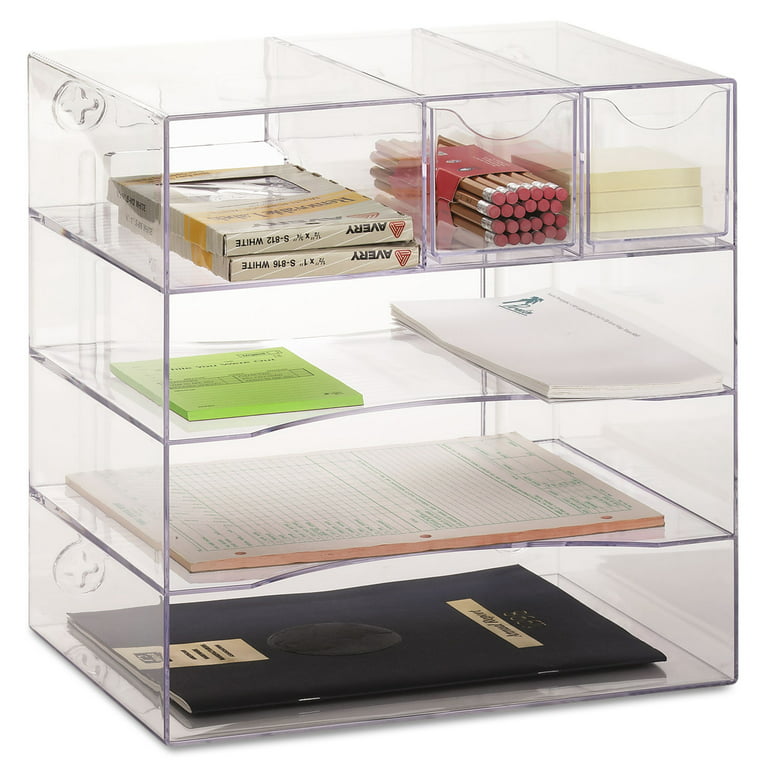 4 Drawer Stackable Countertop Organizer Clear - Brightroom™ : Target