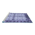 thumbnail image 2 of Ahgly Company Machine Washable Indoor Square Oriental Blue Traditional Area Rugs, 3' Square, 2 of 4