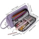 thumbnail image 2 of Estuche de gran capacidad para lápices, estuche multifuncional de lona para lápices, organizador duradero de papelería, estuche para lápices, estuche para cosméticos para niñas (morado), 2 of 5