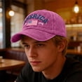thumbnail image 6 of 250th Anniversary Baseball Cap,1776 2026 Hat with Embroidered USA Flag, Adjustable Snapback Cap for 4th of July, Independence Day, Semiquincentennial and National Holiday Celebration-Pink, 6 of 6