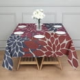 thumbnail image 3 of Red and Blue Floral Pattern Square Tablecloth,Waterproof Square Table Cover,Wipeable Spillproof Washable Table Cover for Home Kitchen Party Decor 52"x52"(132x132cm), 3 of 6