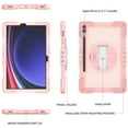 thumbnail image 4 of Dteck for Samsung Galaxy Tab S9 FE+ 5G Case / Tab S9 Plus Case 12.4" 2023 With Pencil Holder, 360 Rotating Hand Strap & Stand Drop-Proof Case for Galaxy Tab S9 FE Plus/S9 12.4",Rosegold, 4 of 8