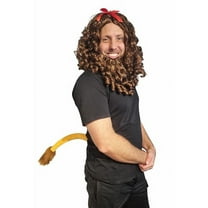 HandinHandCreations Lion Wig Cowardly Costume - Full Lion Mane with Beard