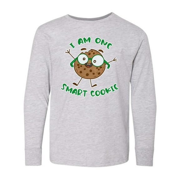 Inktastic I Am One Smart Cookie Long Sleeve Youth T-Shirt