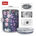 thumbnail image 4 of 12oz Coffee Tumblers Pioneer Flower Stainless Steel Vacuum Insulated Travel Tumbler Coffee Cups Mug with Lid and Straw with Cleaning Brush for Cold & Hot Drinks, 4 of 5