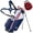 Blue+White+Red, variant on Sturdum Golf Stand Bag Lightweight Carry Bag with 7-Way Dividers, Cooler Pocket, Adjustable Shoulder Strap, 900D Weather-Resistant Fabric for Men Women