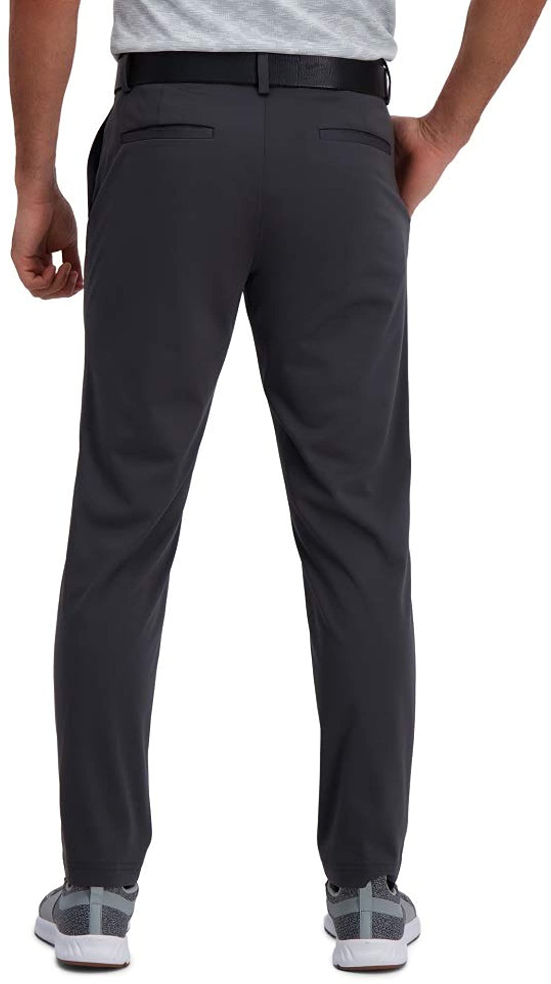 Haggar Mens Active Series Tech Slim Fit Flat Front Supreme Flex Waistband Pant