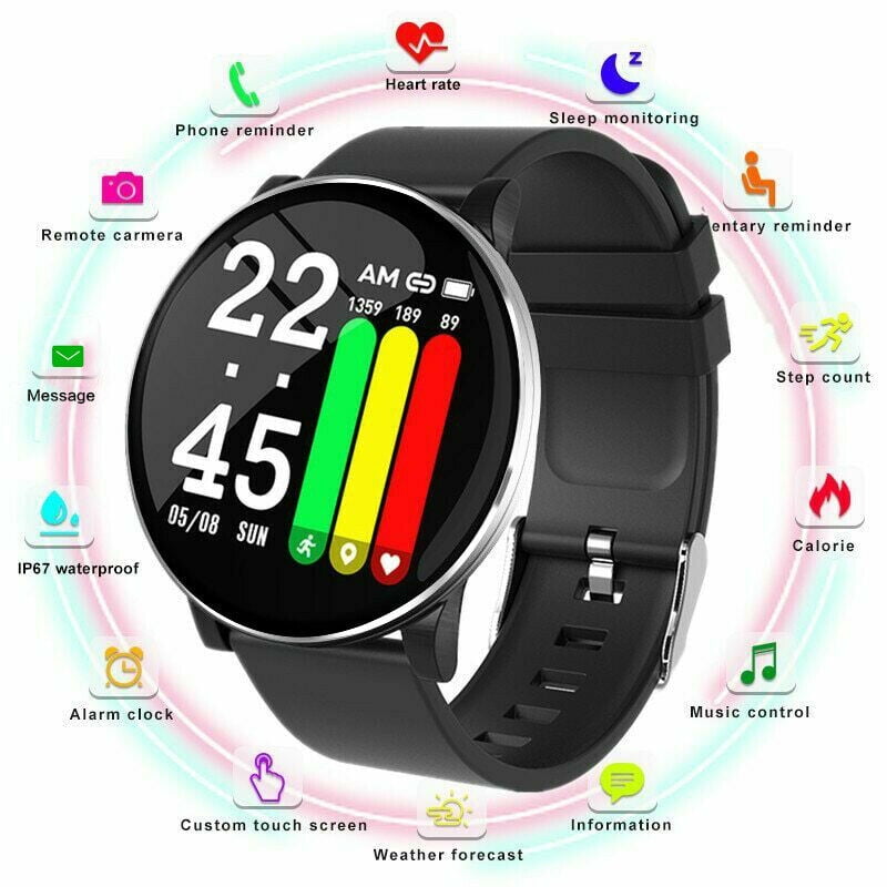 Smart Watch for LEMFO W8 Men Women Heart Rate Blood Oxygen Pressure Fitness  Bracelet - Walmart.com - Walmart.com