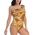 thumbnail image 3 of Easygdp Not All Those Who Wander Are Lost2 Women's One Shoulder Ruffle Monokini Bathing Suits with Removable Chest Pad, Quick Drying - X-Large, 3 of 8