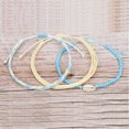 thumbnail image 4 of Guardurnaity trenzada de cordón de cera de 3 piezas, joyería de concha ajustable con cuentas, pulseras bohemias hechas a mano, playa, mujeres, Ropa, zapatos y accesorios Miscelánea Concha Blanca Guardurnaity AP010279-04, 4 of 6