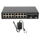thumbnail image 2 of Conmutador De Medios De Fibra Ethernet, Plug And Play Hasta 25 Km 16 Puertos Eléctricos Convertidor De Medios De Fibra Ethernet Tx1310nm Rx1550nm Con Puerto SC Para Red, 2 of 7
