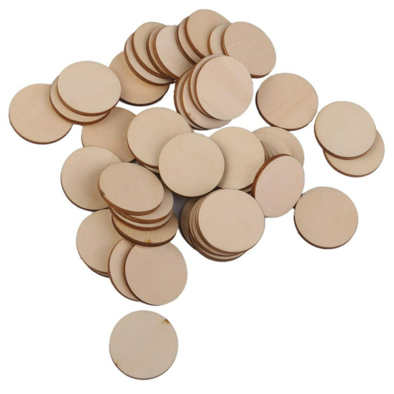 10 Pcs Round Wooden Discs Natural Wood Discs Panels with Ropes for DIY Crafts Crafts Painting Decorations, Size: Large