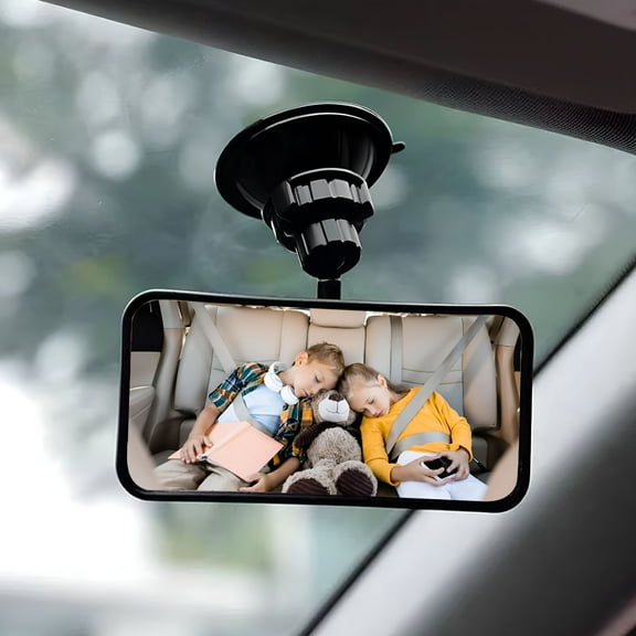 MELIVO 360° Baby Car Mirror, HD Wide Angle Rear Seat Monitor for Child Safety, Suction Cup Mount for Parents Driving with Toddlers Infants