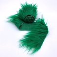 thumbnail image 4 of Shaggy Mohair Faux Fur Fabric Strips Ribbon, Pre Cut Roll, 4" Wide by 60" Long - Kelly Green, 4 of 4