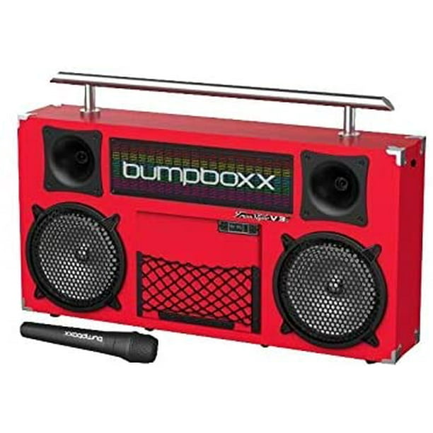 Bumpboxx Bluetooth Boombox Freestyle V3s Red Retro Boombox with