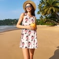 thumbnail image 3 of Balery Dachshund Dog Heart Vestidos de verano para mujer con estampado: vestido holgado sin mangas, vestido playero informal y cómodo para días calurosos., 3 of 7