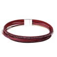 thumbnail image 4 of Pulsera de Cuero Punk para Mujeres Y Hombres, Pulsera de Regalo , rojo rojo perla, 4 of 8