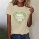 thumbnail image 2 of Mujeres Manga Corta de Verano Tops Impreso Sudadera Casual, Cuello Redondo Blusa Ligera para la Primavera Y el Verano, 2 of 7
