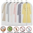 5 Pack Large Clear Garment BagsMoth Proof Garment Bags,Garment Cover
