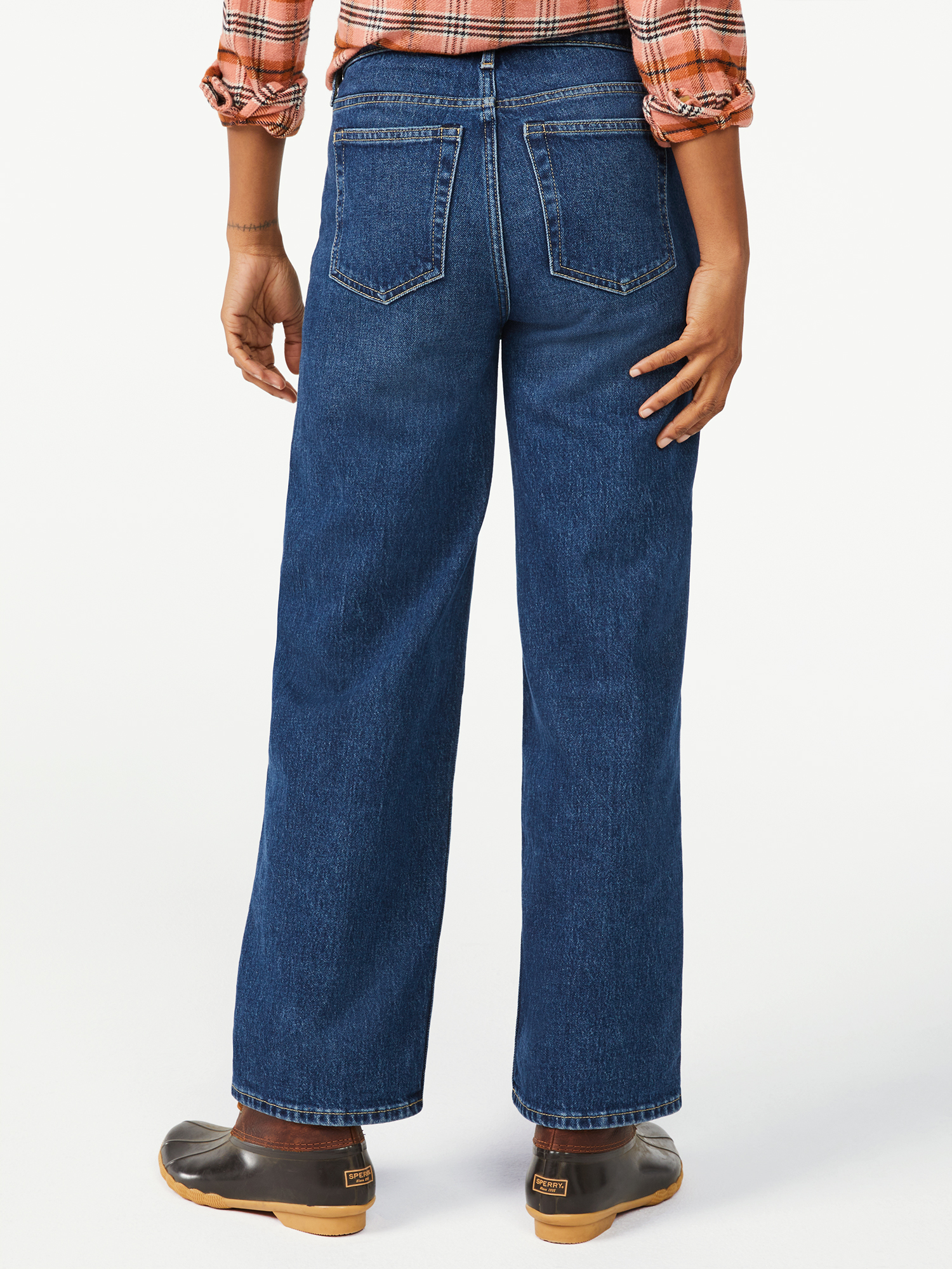 Free Assembly Women's Super High Rise Crop Wide Straight Jean - image 2 of 7