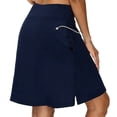 thumbnail image 4 of Knee Length Golf Skorts for Woman Long Athletic Tennis Skirts Built-in Shorts with Pockets Casual Skirts UV Protection, 4 of 4