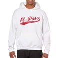 thumbnail image 5 of UGP Campus Apparel El Paso Baseball Script - Hometown Pride, Pitcher Hoodie - Medium - White, 5 of 6