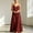 Wine Red, variant on Morttic Women's Sexy Spaghetti Strap V-Neck Maxi Dress with Pockets – Flowy A-Line Summer Sundress Casual Daily Wear Light Blue,S