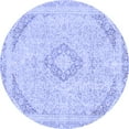 thumbnail image 1 of Ahgly Company Indoor Round Abstract Blue Modern Area Rugs, 5' Round, 1 of 4