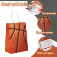 thumbnail image 6 of 24Pcs Basketball Party Favor Bags Rectangle Basketball Paper Gift Bags with Handle for Basketball Theme Sports Day Sports Present Candy Goody Bags Birthday Decorations (6x8x3 Inch) Colorful DIY, 6 of 9