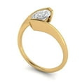 thumbnail image 2 of Solitaire Engagement Ring for Women - 2ct Simulated Diamond in 14K Yellow Gold Promise Ring, 2 of 6