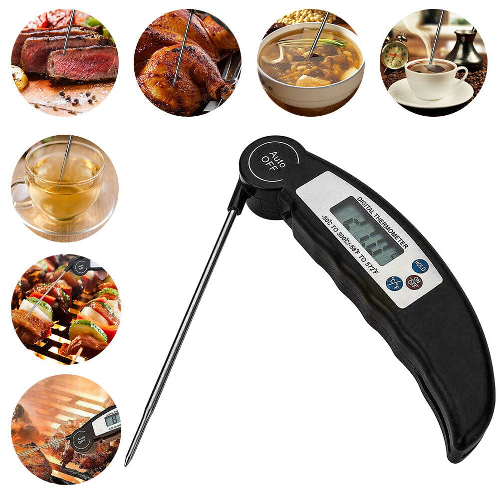 1Pcs Instant Read Digital Meat Thermometer Probe Grill Oven Kitchen Food Co.PF 