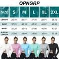 thumbnail image 3 of QPNGRP Women's Long Sleeve Shirts UPF 50+ Sun Protection SPF Rash Guard Hoodie Quick Dry Lightweight T-Shirt Swim Hiking Runing Fishing Tops, 3 of 7