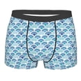 thumbnail image 5 of Uemuo Blue Fish Scale Texture Pattern Men's Boxer Briefs,Trunk Anti-Chafing,Comfortable, Durable, and Stylish Underwear-Large, 5 of 9