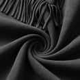 thumbnail image 4 of IFNWSV Womens Bomber Jacket Pointed Collar Button Open Long Sleeve Solid Fringe Trim Frayed Hem Jacket, 4 of 5