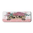 thumbnail image 1 of Animals Computer Mouse Pad, Cartoon Owls with Flowers on Ladybird and Small Hearts Polka Dots, Rectangle Non-Slip Rubber Mousepad Large, 31" x 12", Pastel Pink and Multicolor, by Ambesonne, 1 of 2