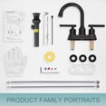 thumbnail image 2 of Wowow Oil Rubbed Bronze 4-in centerset 2-Handle Bathroom Sink Faucet with Drain, 2 of 6