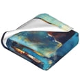 thumbnail image 2 of Bingfone Colorful Underwater Shark Print Flannel Fleece Blanket Throw Blanket for Bed,Sofa,Couch,Travel,Camping(40"x30" ), 2 of 8