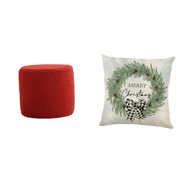 Elegante Reposapiés Otomano Con Funda De Cojín Suave Para Oficina, Dormitorio, Guardería, Apartamento, Sofá Y Decoración Del Hogar.