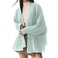 thumbnail image 2 of Open Front Chunky Cardigan Sweaters for Women Dressy Lace Long Sleeve Cable Knit Sweater Outwears L, 2 of 10