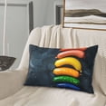thumbnail image 5 of Goofa Rainbow Sausages On Dark Slate Pattern Pillow Case – Plush & Soft Cushion Cover, Hypoallergenic Throw Pillow Case for Comfortable Sleep with Envelope Closure-16"x24", 5 of 6