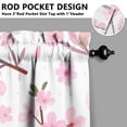 thumbnail image 3 of Vintage Pink Branches Tier Kitchen Curtains for Bathroom Living Rod Pocket Window Drapes 28"x36" 2 Panels Window Treatment Tiers, 3 of 4