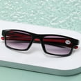 thumbnail image 6 of Womens Mens Rectangle Sunglasses Reading Glasses 1.0, Red Sport Gradient Gray Lens Readers +1.0, 6 of 6