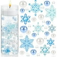 thumbnail image 2 of Noothes Blue Christmas Vase Fillers with Acrylic Snowflakes, Clear Water Gel Beads for Reusable Table Centerpieces and Holiday Wedding Decor, 2 of 6