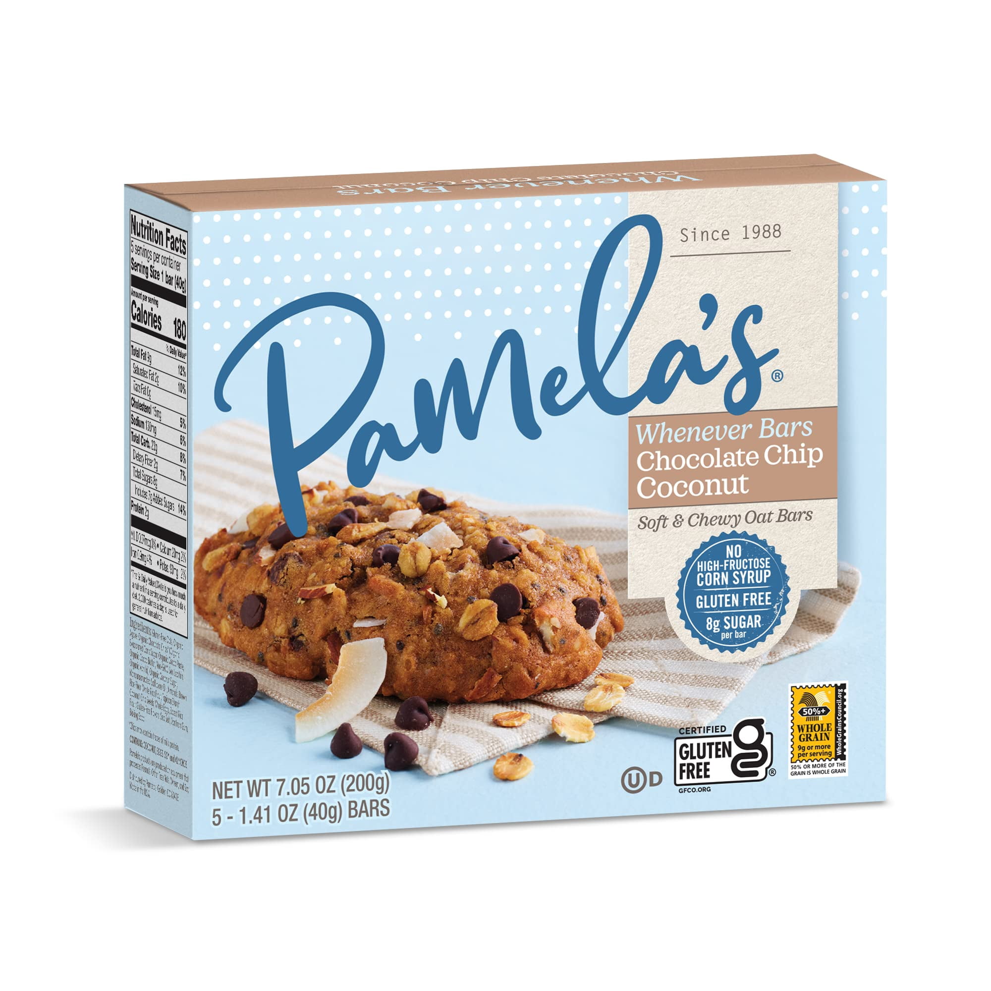 Pamela's Oat Chocolate Chip Coconut Bars (6x5 CT)6