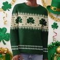thumbnail image 5 of St Patricks Day Sweater Women Long Sleeve Crewneck Irish Oversized Pullover Plus Size Sweater, 5 of 8