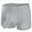 Gray, variant on ZQUUVOU Men's Boxer Briefs Casual Solid Color Breathable Support Pouch Middle Waist Underwear (Black,L)