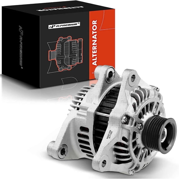 A-Premium Alternator Compatible with Mazda 3 Base 2012-2013 L4 2.0L, 110Amp 12V 6-Groove Pulley Clockwise, Replace# 11635, PE07-18-300, A002TJ1591