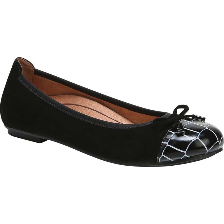 Vionic Shoes Minna Ballet Flat Black Women's Vionic Minna Ballet